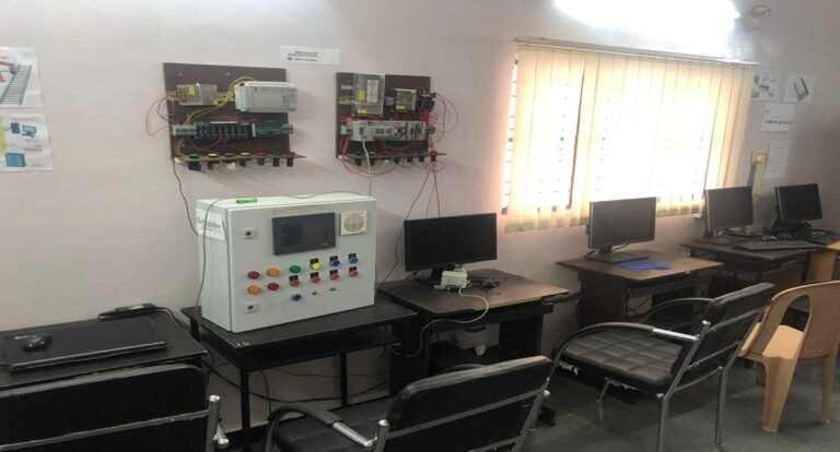 Inside an industrial automation lab.