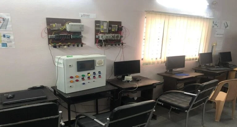 Inside an industrial automation lab.